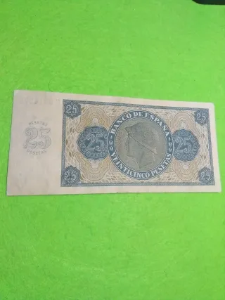 25 Pesetas Banco de España 1936 última serie S