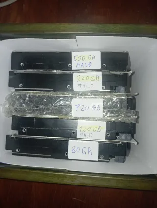 Lote Discos Duros SATA 500GB, 320GB, 120GB, 80GB