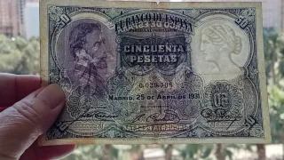 BILLETE 50 PESETAS 1931 EDUARDO ROSALES