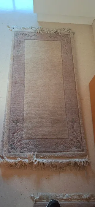 2 Alfombras Beige y Rosa