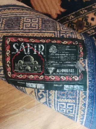 Lote de 2 Alfombras de Lana Virgen Beige y Azul