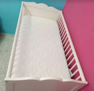 Colchón cuna blanco con estrellas ecus mimo