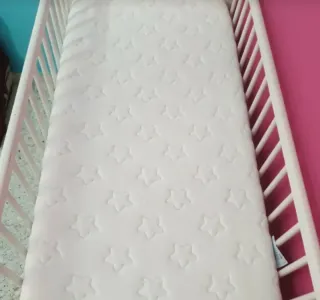 Colchón cuna blanco con estrellas ecus mimo
