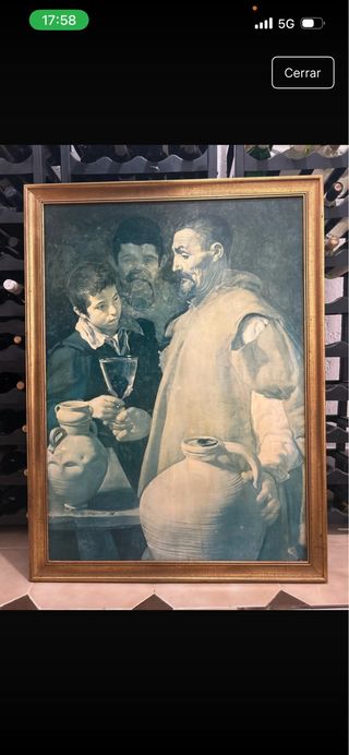 Cuadro decorativo madera dorado