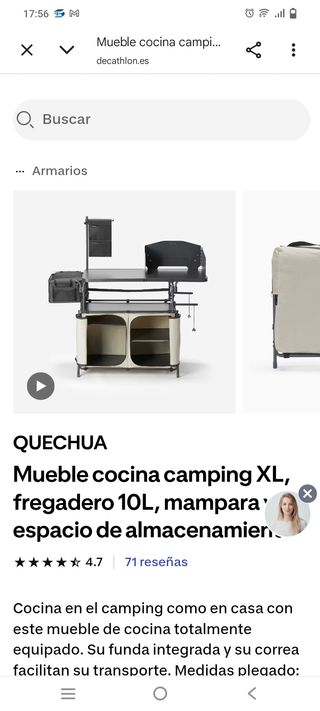 Mueble Cocina Camping Decathlon Quechua