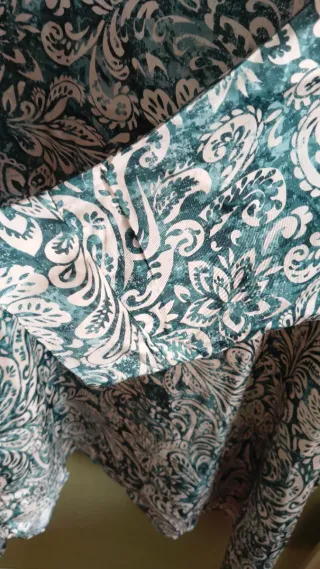 Túnica estampada azul y verde