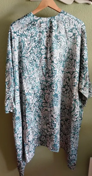 Túnica estampada azul y verde