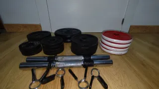 Mancuernas y discos de pesas