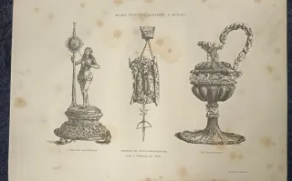 Lotto 4 incisioni d'epoca 1879