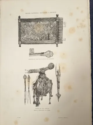 Lotto 4 incisioni d'epoca 1879