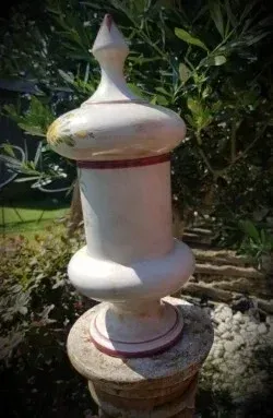 Antiguo albarelo de cerámica pieza numerada