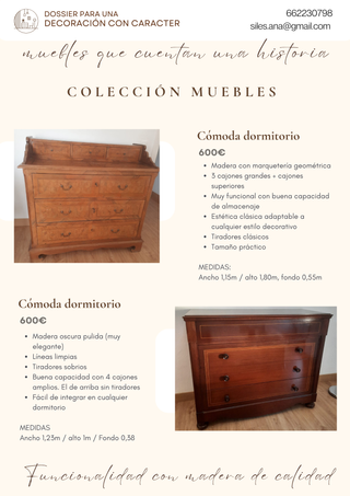 2 Cómodas de Madera