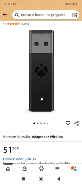 Adaptador Inalámbrico Xbox para Windows 10