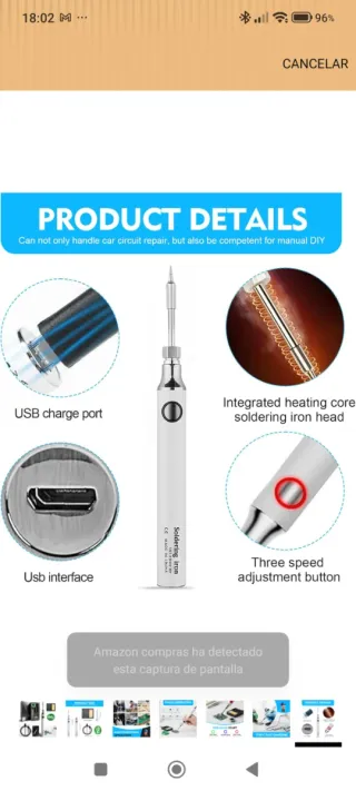 Soldador de estaño por USB Nuevo a estrenar