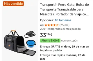 Transportín para mascotas gris y azul