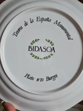 12 Platos Llanos Porcelana Toledo