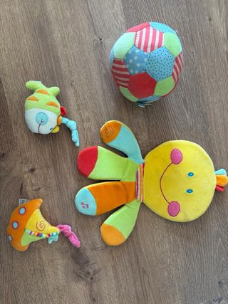 Pack Juguetes Bebé Peluche Sonajero