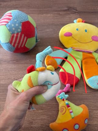 Pack Juguetes Bebé Peluche Sonajero