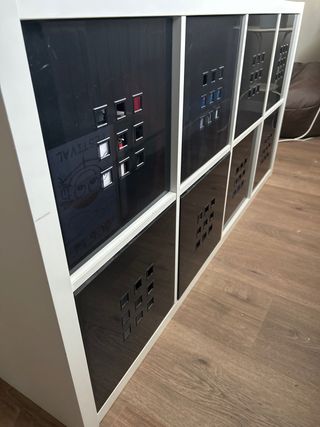 8 Cajas Plástico Negro Ikea Kallax