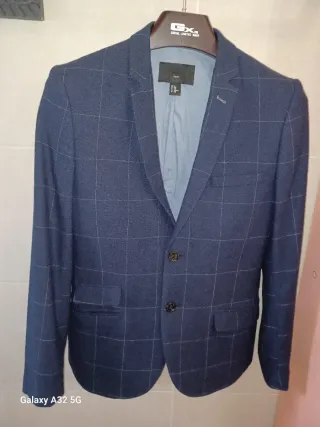 Americana GX3 Slim Fit Azul/Gris Talla M