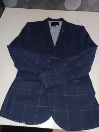 Americana GX3 Slim Fit Azul/Gris Talla M