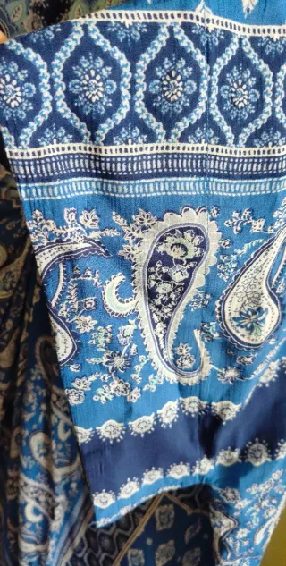 Túnica Cortefiel Estampada Azul y Blanca