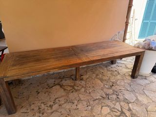 Mesa de terraza madera maciza 3m