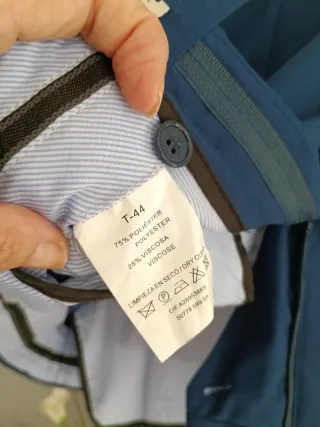 Traje de chaqueta azul hombre