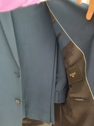 Traje de chaqueta azul hombre
