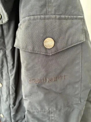 Abrigo Carhartt Negro con Capucha