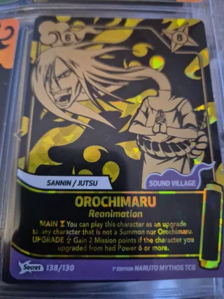 Carta Naruto Mythos TCG Orochimaru Reanimación