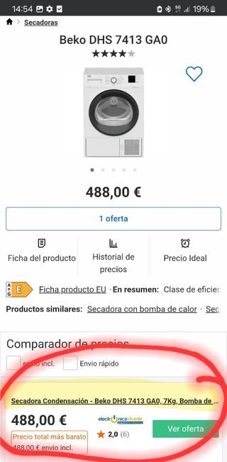 Secadora Beko DHS7413GAO