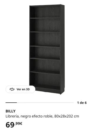 Estantería Ikea Negra Madera