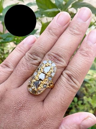 Anillo Vintage Diamantes Talla Rosa Antigua