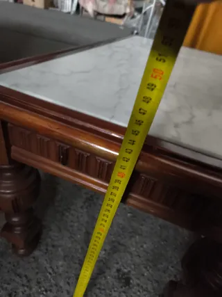 Mesa de centro madera y mármol