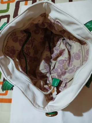 Bolso Tote Señora Blanco y Verde