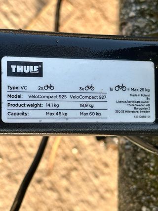 Portabicicletas Thule Bola Remolque