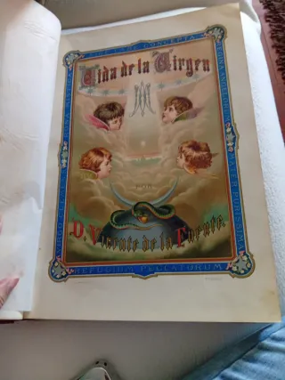 Libro antiguo. Vida de la Virgen María.
