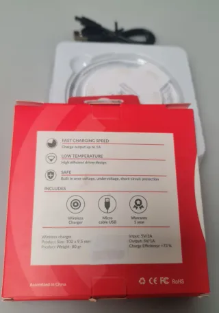 Cargador Inalambrico con Protección de Carga.