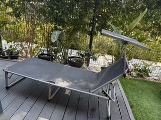 Tumbona plegable para jardín de aluminio