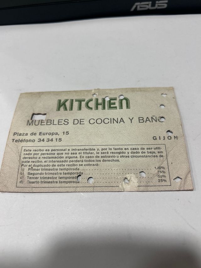 Carnet Antiguo Sporting Gijón Socio temporada 81-8