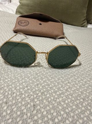 Gafas Ray-Ban Octagonales Doradas Verdes