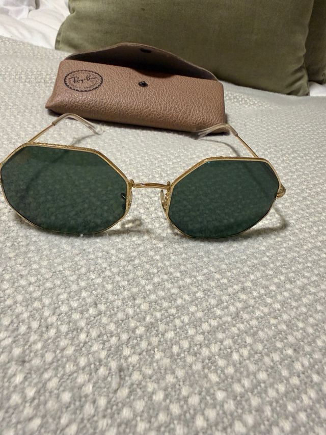Gafas Ray-Ban Octagonales Doradas Verdes