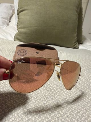 Gafas Ray-Ban Octagonales Doradas Verdes