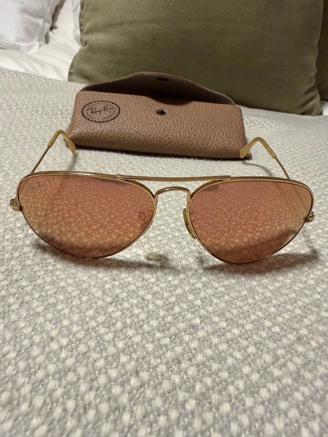 Gafas Ray-Ban Octagonales Doradas Verdes