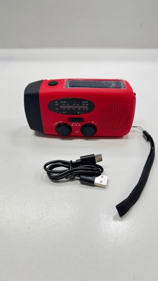 Radio Portátil Manivela Solar USB Carga