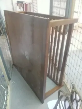 Mesa de centro cuadrada grande de madera