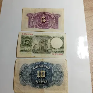 Lote Billetes Españoles Pesetas