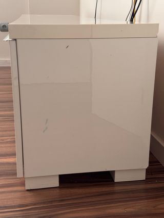 Mueble TV BESTÅ BURS alto brillo blanco