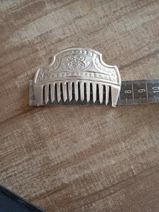 Peinetas Plata Rodio Niña Castillo Cincelados